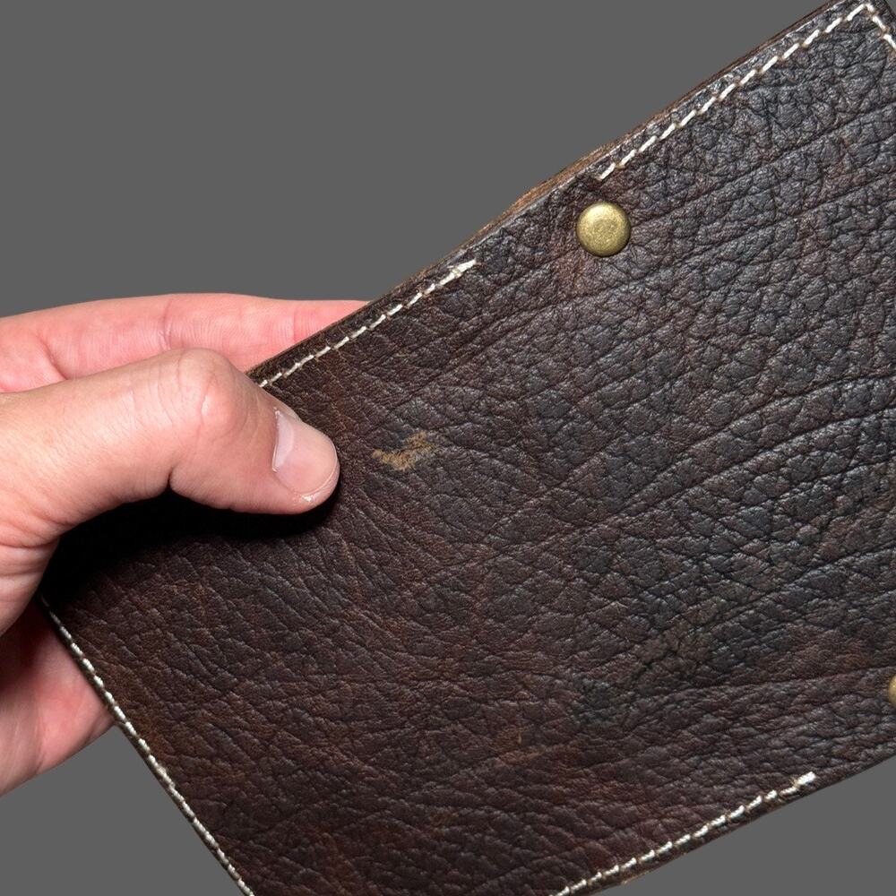 Handcrafted Leather Arrow Pocket Quiver Turquoise Inlay Traditional - Picture 7 of 13